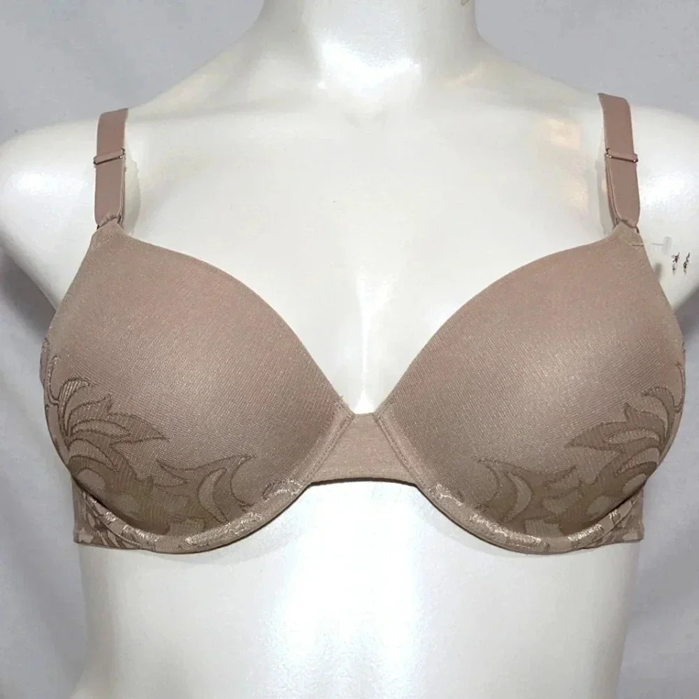 36D Vanity Fair Beautiful Embrace Average Cover UW Bra Toasted Coconut‎ NWT
